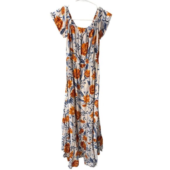 Abel The Label Maxi Hi-Low Floral Button Down Front Tassel Dress Size XS, EUC - Picture 5 of 8